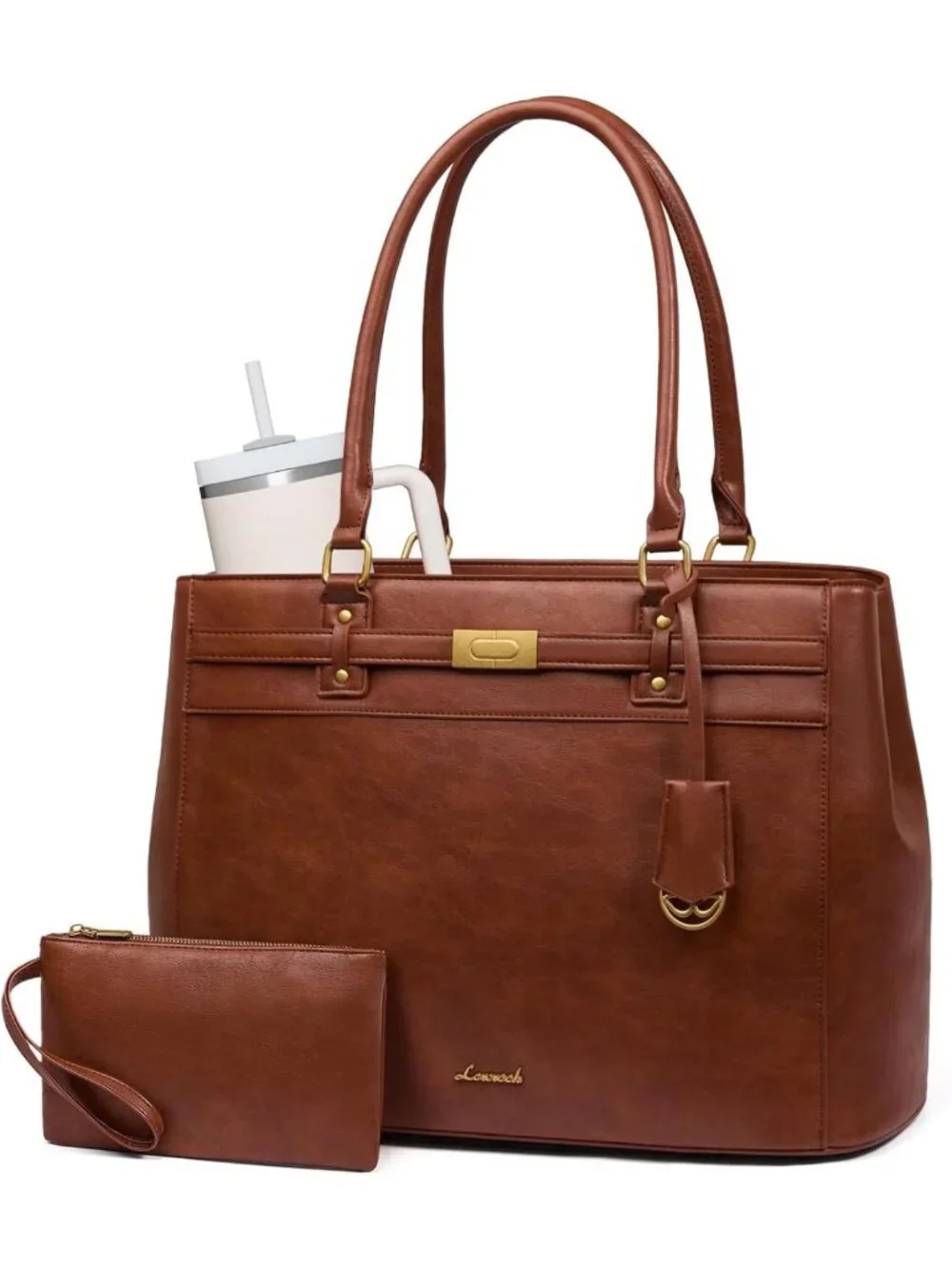 Stylish Waterproof Laptop Tote Bag for Women, 15.6